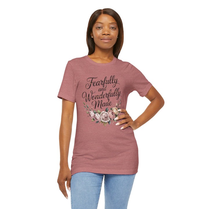Fearfully and Wonderfully Made – Floral Christian Affirmation Shirt