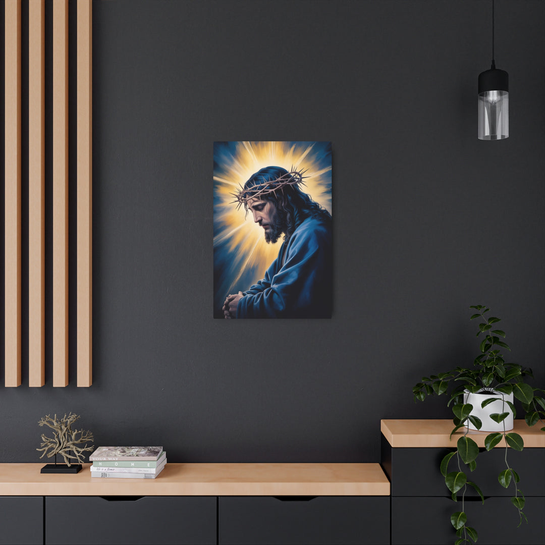 "Christ in Sacred Prayer" - Jesus Praying Metal Wall Art