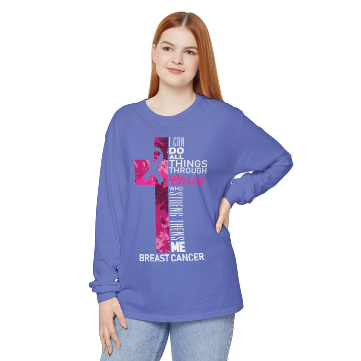Christian Breast Cancer Awareness Long Sleeve T-Shirt