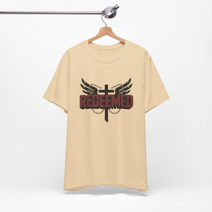 Christian Themed Unisex Short Sleeve Tee, Redeemed Shirt, Faith-Based Apparel, Inspirational T-Shirt, Spiritual Gift, Casual Wear