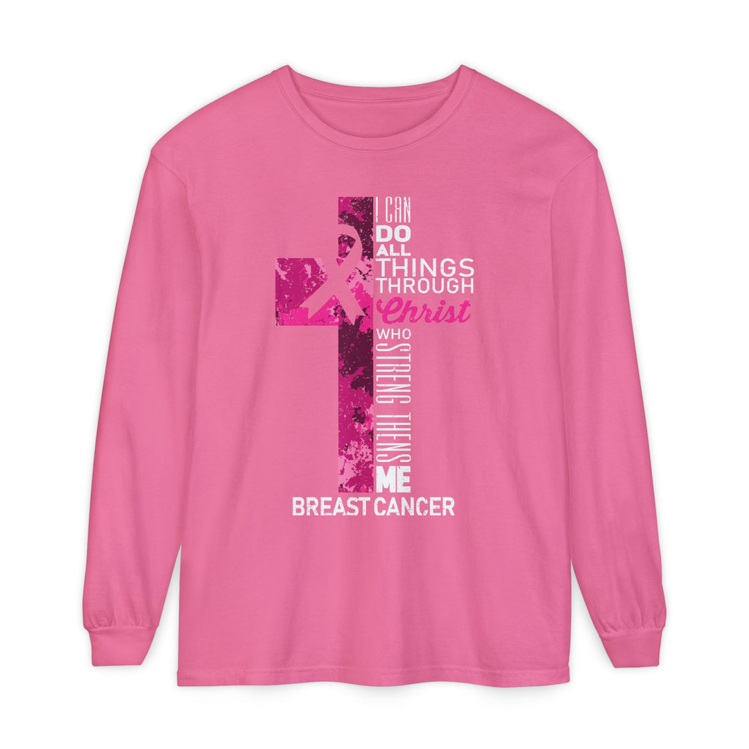 Christian Breast Cancer Awareness Long Sleeve T-Shirt