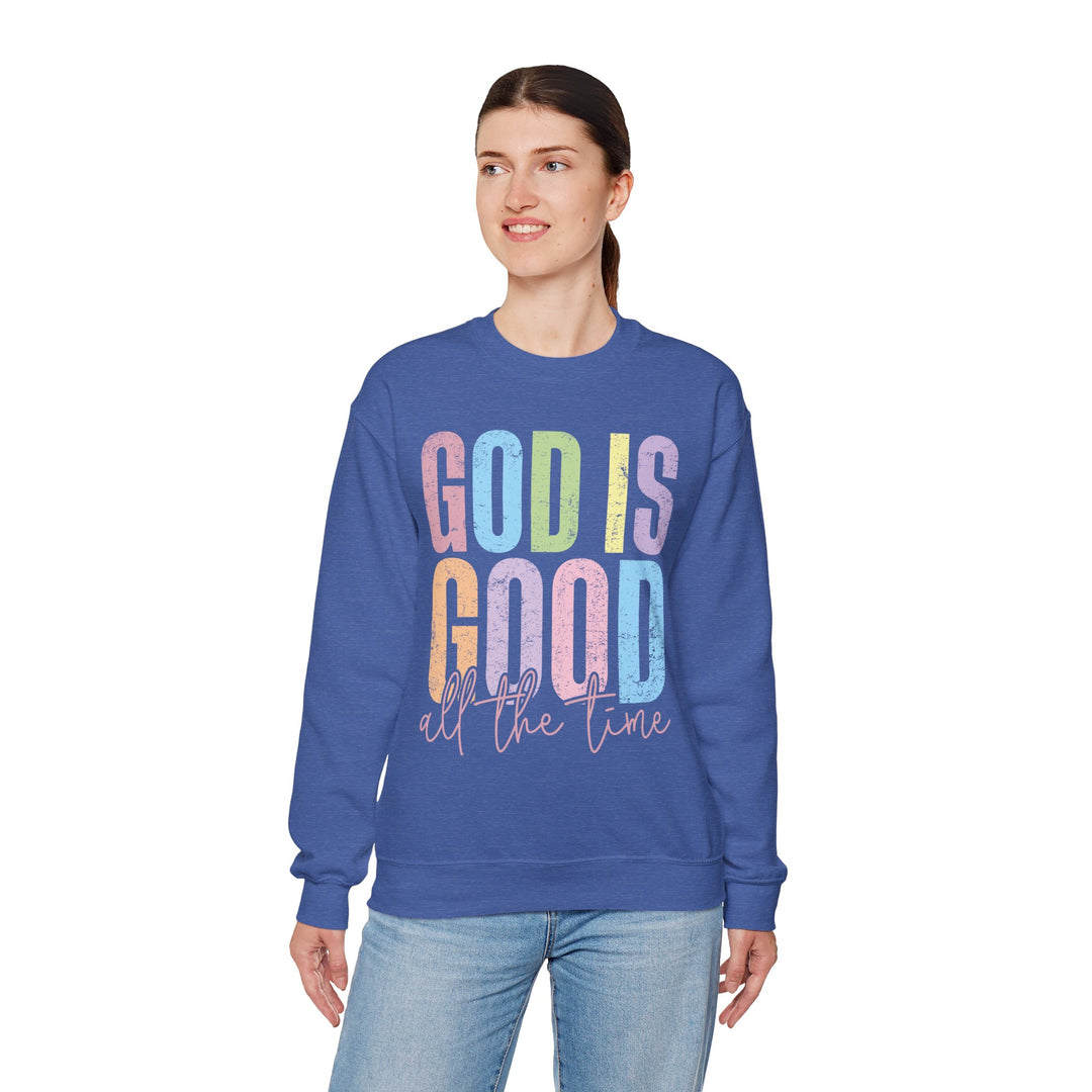 Inspirational God is Good Sweatshirt, Religious Crewneck, Faith-Based Apparel, Comfortable Casual Wear, Church Gift, Positive Vibes