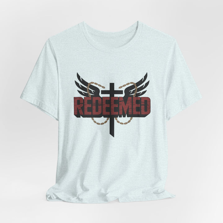 Christian Themed Unisex Short Sleeve Tee, Redeemed Shirt, Faith-Based Apparel, Inspirational T-Shirt, Spiritual Gift, Casual Wear