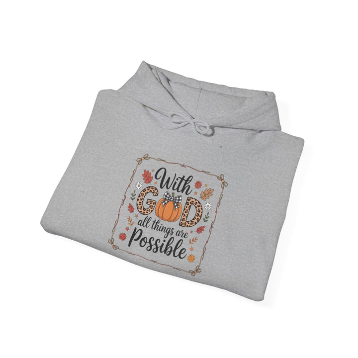 Christian Faith Leopard Print Hoodie - With God All Things Are Possible