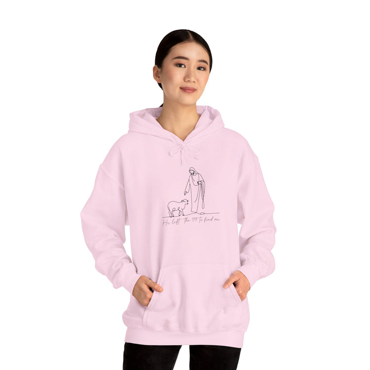 Christian Jesus and Lamb Hoodie Sweatshirt - 'He left the 99 to find me'