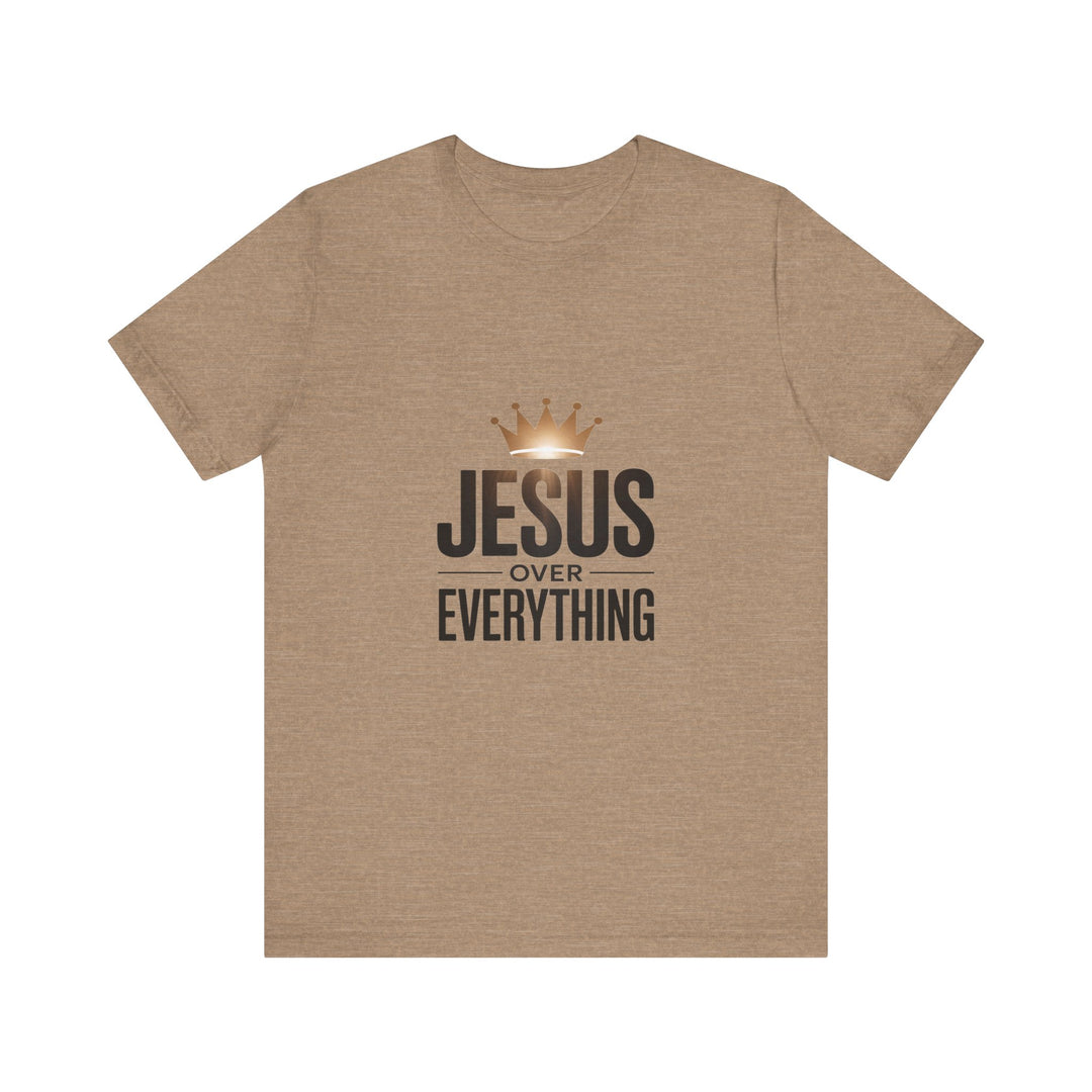 Jesus Over Everything – Christian Crown Graphic T-Shirt