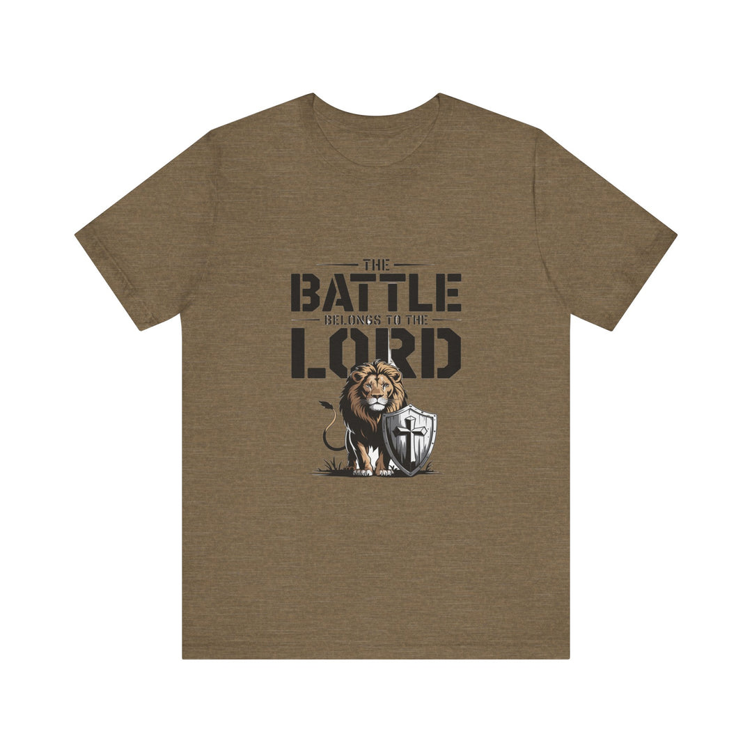 Faith-Inspired Short Sleeve Tee | The Battle Belongs to the Lord | Christian Apparel, Inspirational Shirt, Gift for Believers, [...]