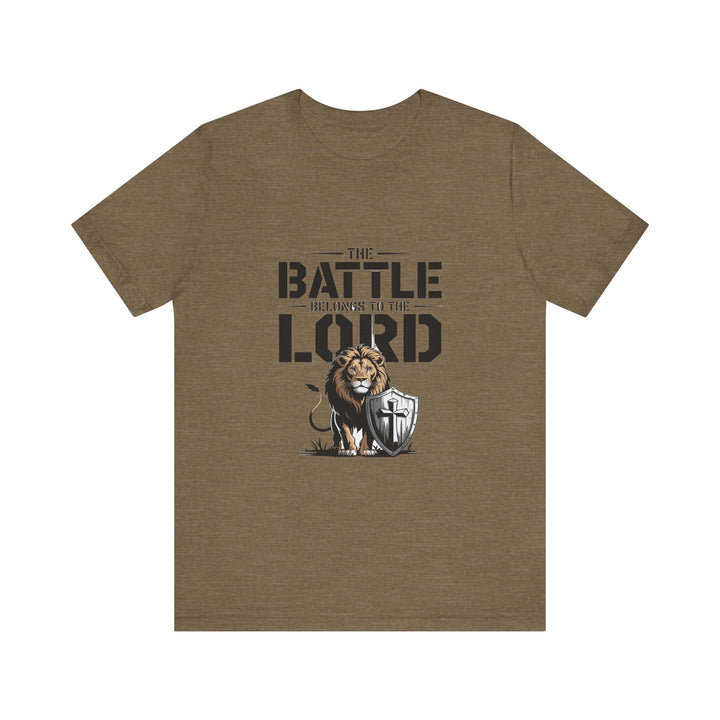 Faith-Inspired Short Sleeve Tee | The Battle Belongs to the Lord | Christian Apparel, Inspirational Shirt, Gift for Believers, [...]