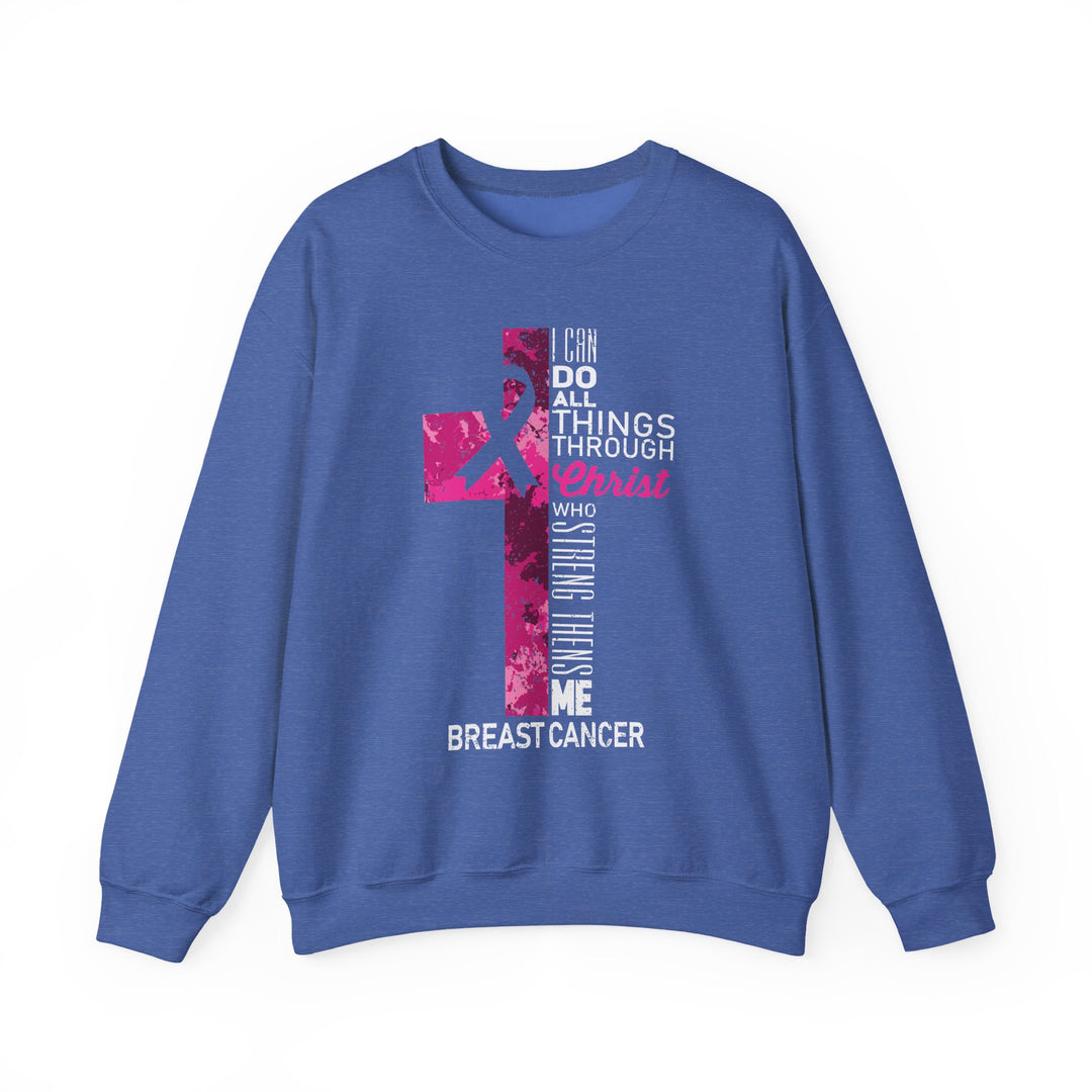 Inspirational Crewneck Sweatshirt for Breast Cancer Awareness, Faith Sweatshirt, Unisex Pullover, Hopeful Gift, Religious Apparel