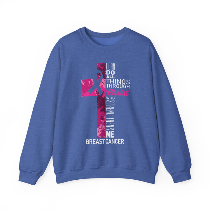 Inspirational Crewneck Sweatshirt for Breast Cancer Awareness, Faith Sweatshirt, Unisex Pullover, Hopeful Gift, Religious Apparel