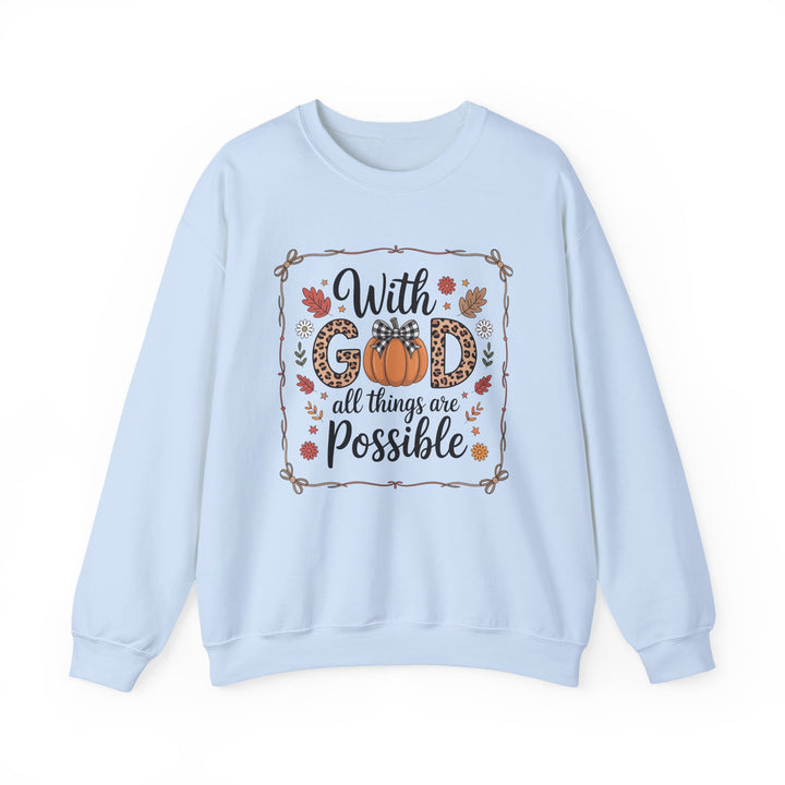 Fall-Inspired Faith Crewneck Sweatshirt - Cozy Gift, Autumn Vibes, Motivational Wear, Everyday Comfort, Religious Apparel