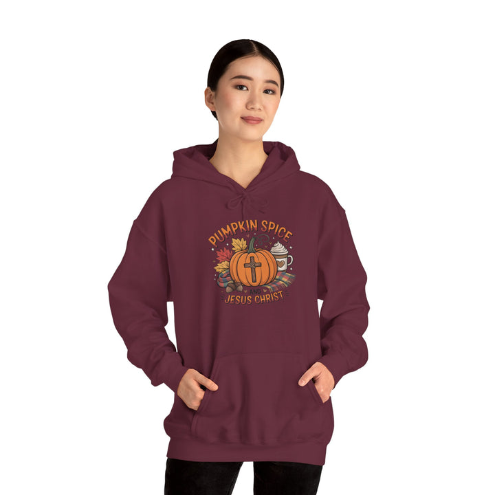 Fall Pumpkin Spice and Jesus Christ Hoodie Sweatshirt