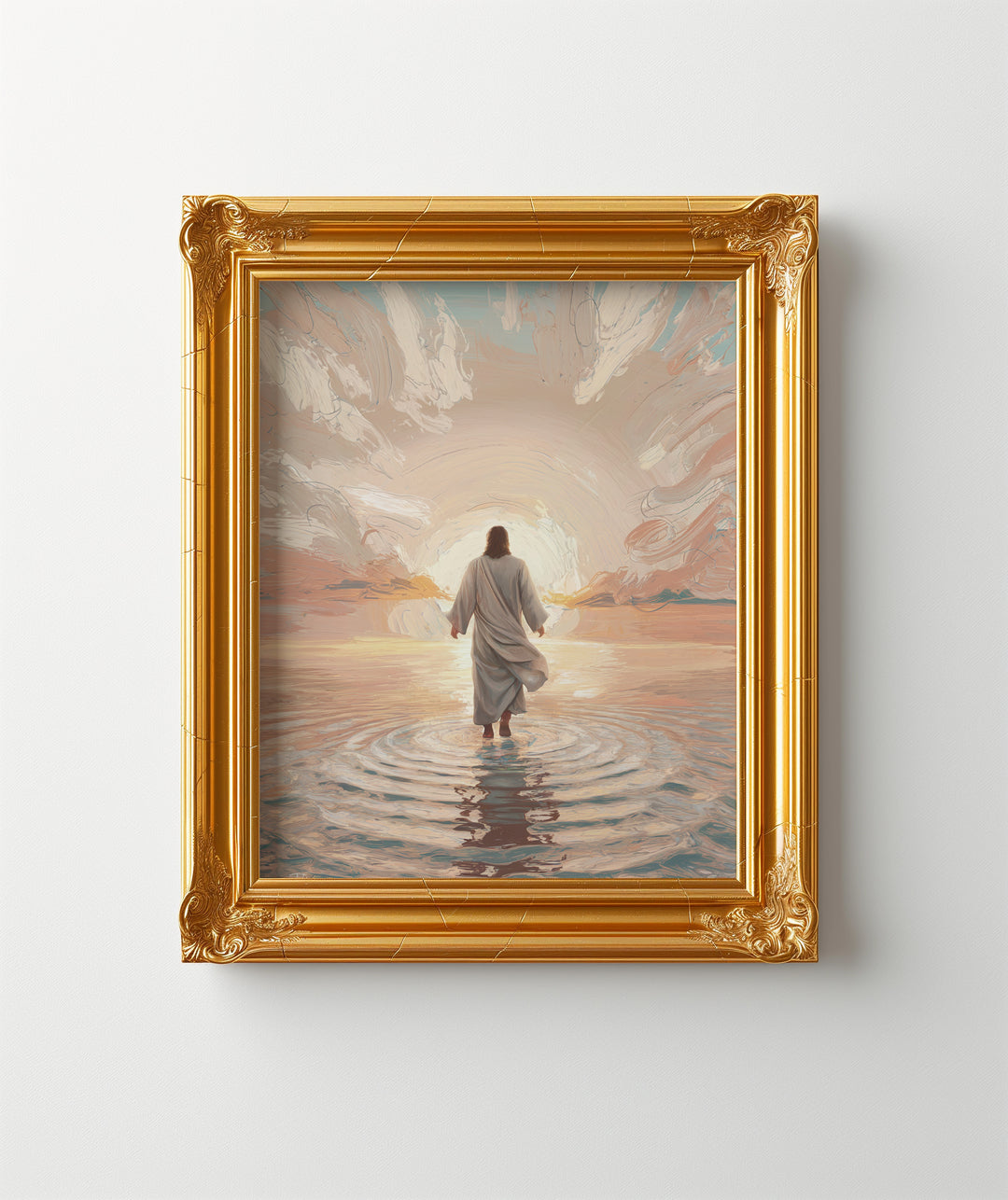 Jesus Walks on Water – Inspirational Christian Art Print