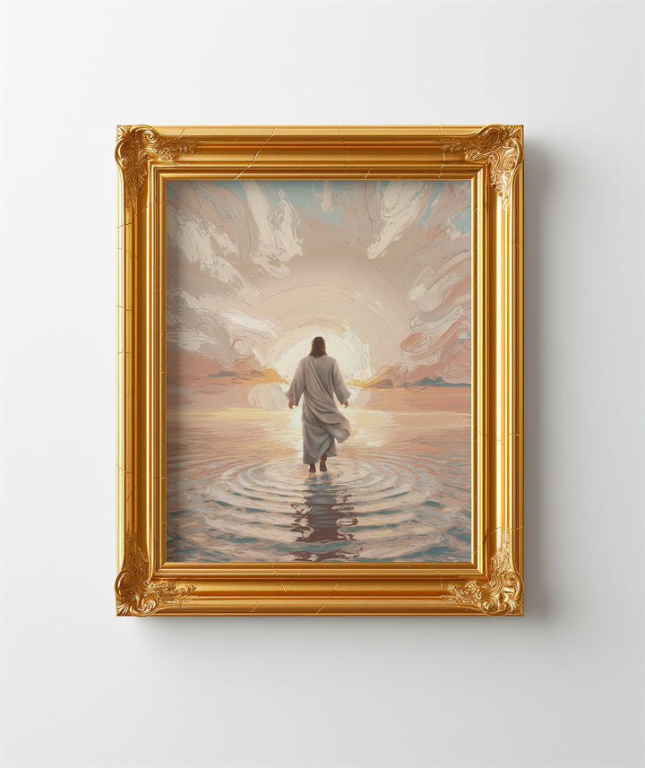 Jesus Walks on Water – Inspirational Christian Art Print
