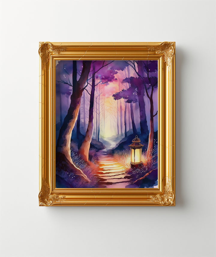 Path of Light – Watercolor Landscape Print Inspired by Psalm 119