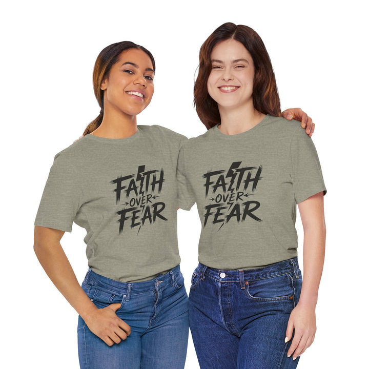 Faith Over Fear – Bold Christian Lightning Shirt