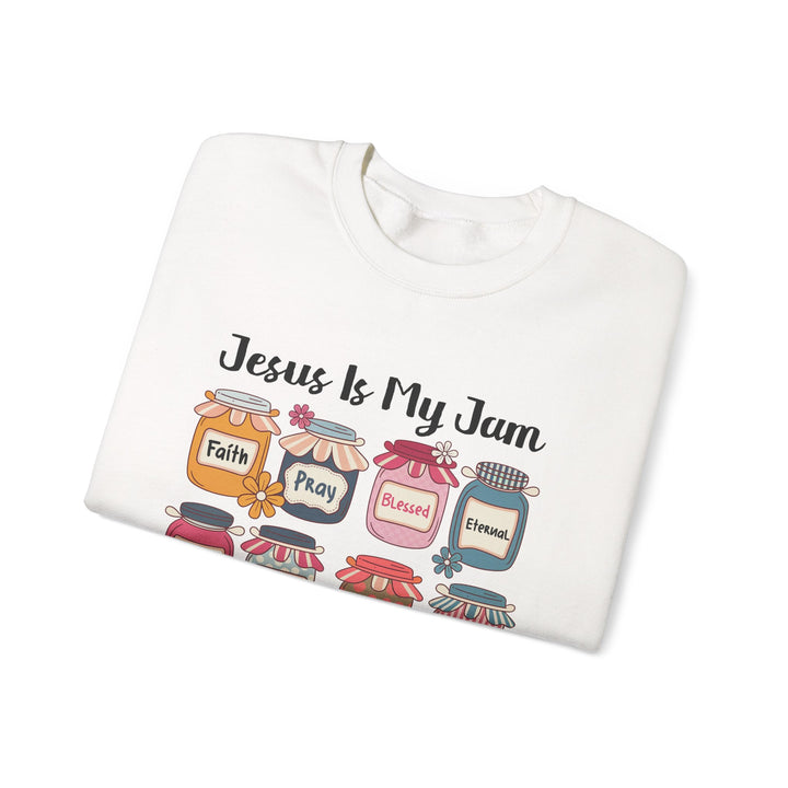 Jesus Is My Jam Sweatshirt, Unisex Crewneck, Comfort Wear, Christian Apparel, Perfect Gift for Faith Celebrations, Everyday Casual