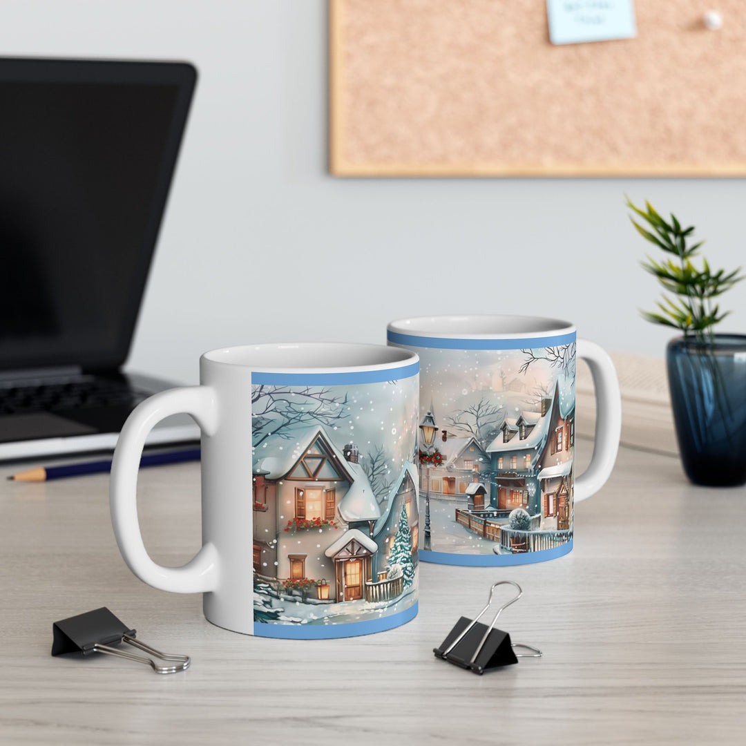 Winter Wonderland Ceramic Mug | Cozy Holiday Gift, Christmas Decor, Coffee Lover Mug, Festive Tea Cup, Snowy Scene