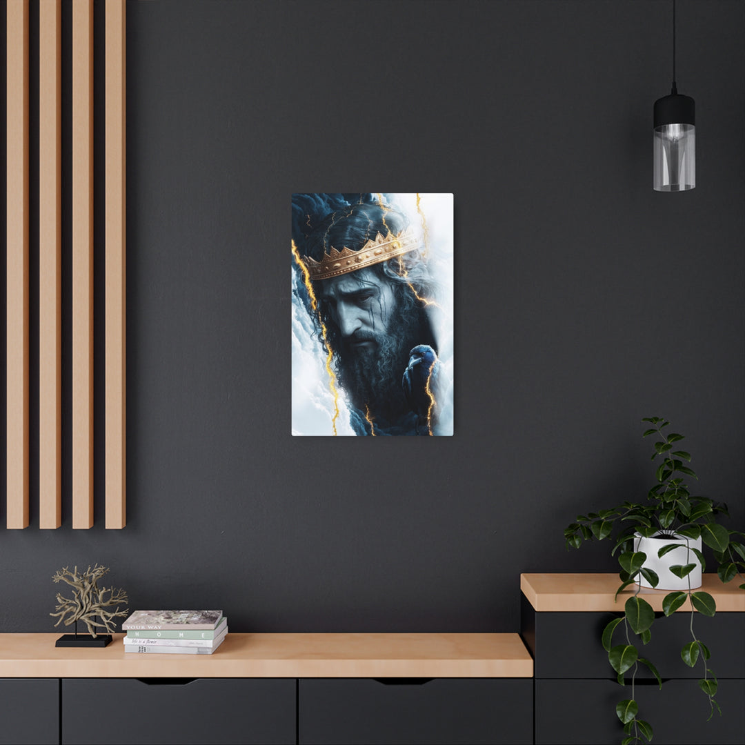 "King of Kings in the Storm" - Majestic Jesus Metal Wall Art