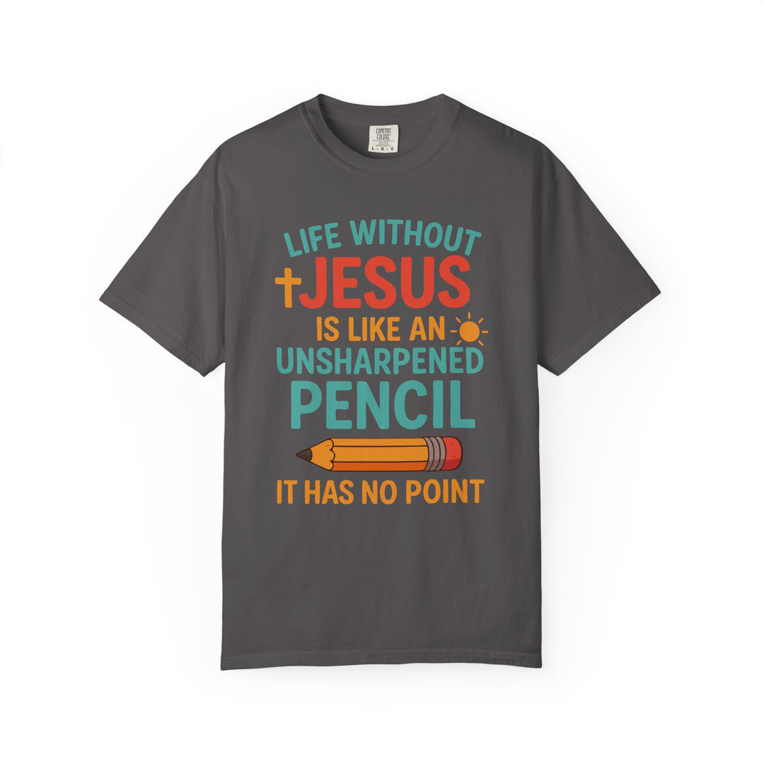 Christian Message Unisex T-shirt with Pencil Design