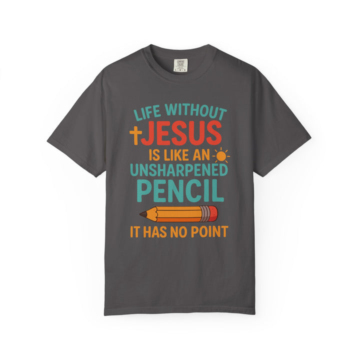 Christian Message Unisex T-shirt with Pencil Design