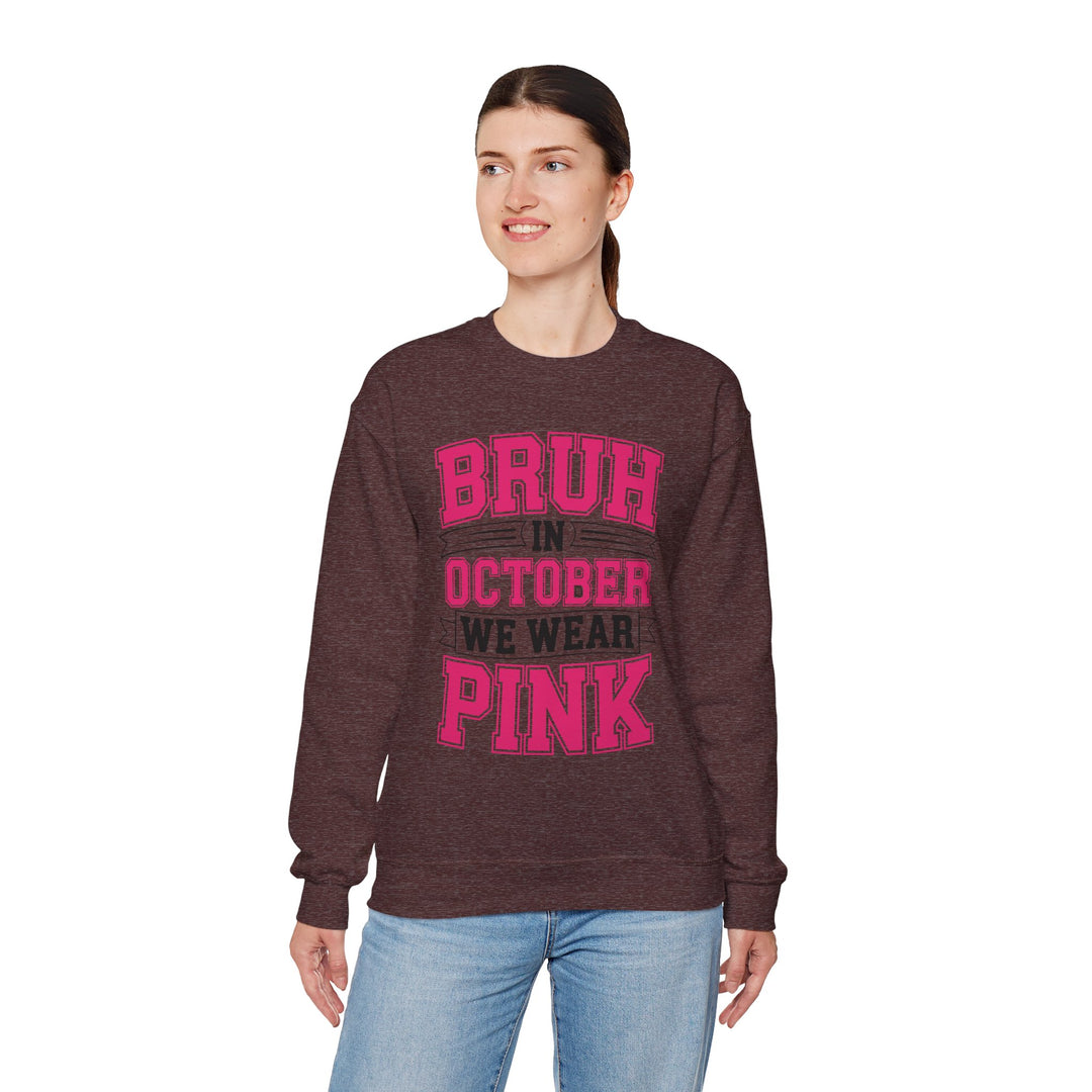 Pink October Awareness Sweatshirt, Cozy Crewneck, Breast Cancer Awareness, Gift for Supporters, Fashion for a Cause