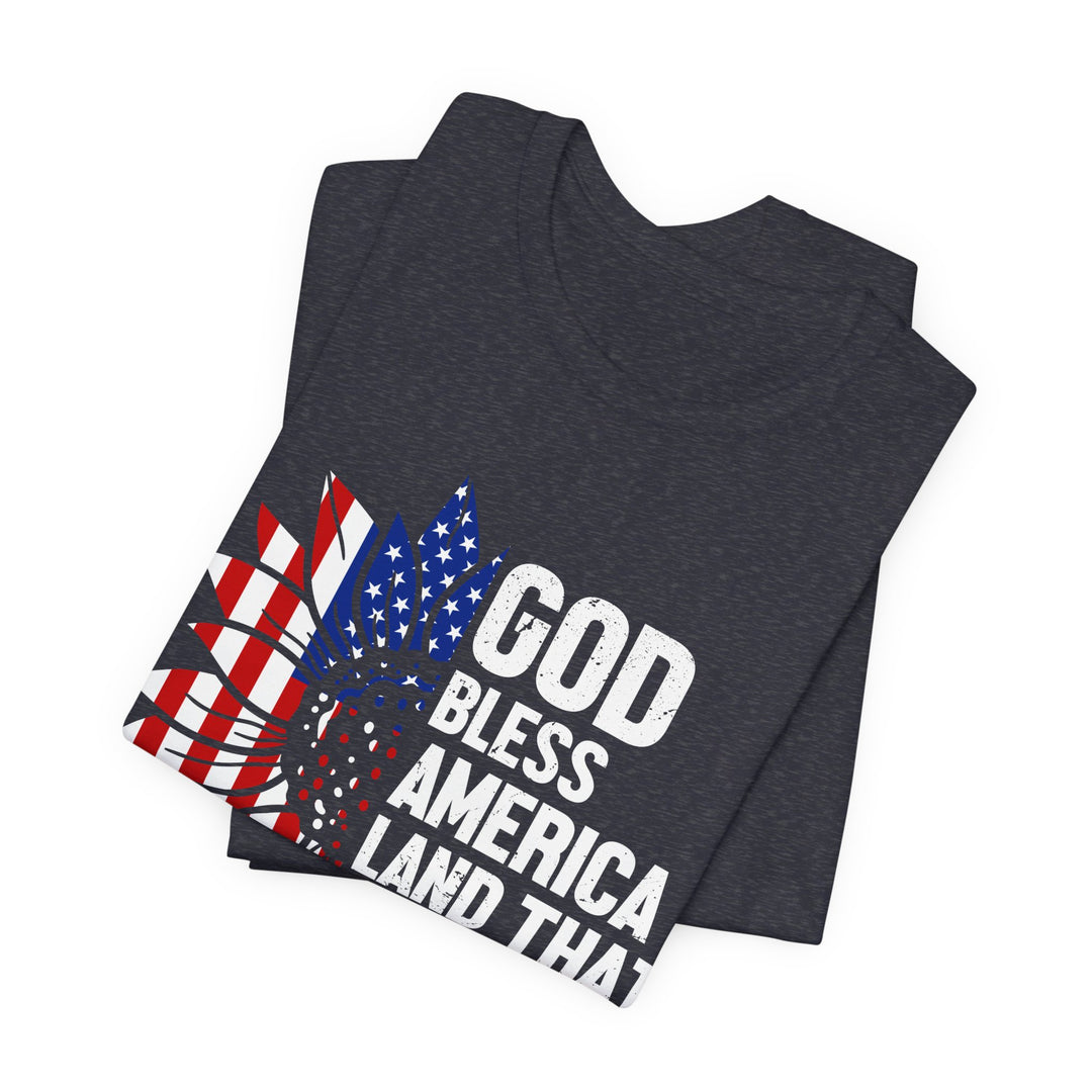 Patriotic T-Shirt, God Bless America Tee, Unisex Short Sleeve Shirt, Independence Day Gift, USA Pride Apparel, Americana Clothing