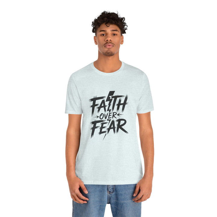 Faith Over Fear – Bold Christian Lightning Shirt