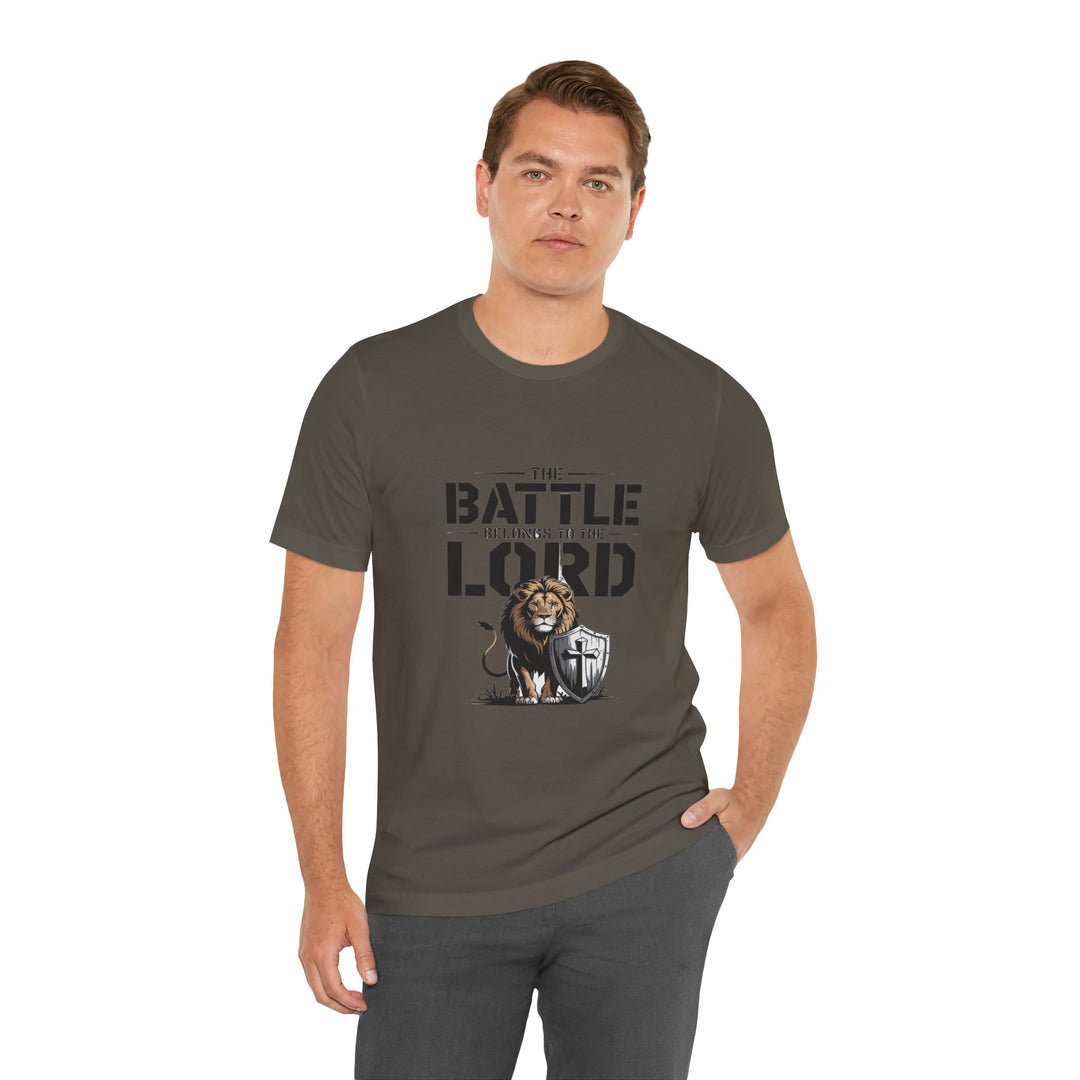 Faith-Inspired Short Sleeve Tee | The Battle Belongs to the Lord | Christian Apparel, Inspirational Shirt, Gift for Believers, [...]