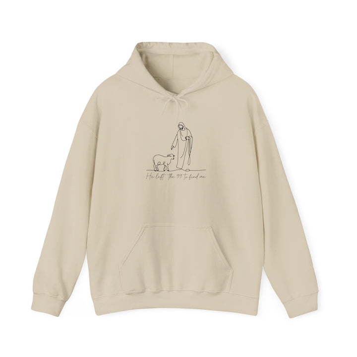 Christian Jesus and Lamb Hoodie Sweatshirt - 'He left the 99 to find me'