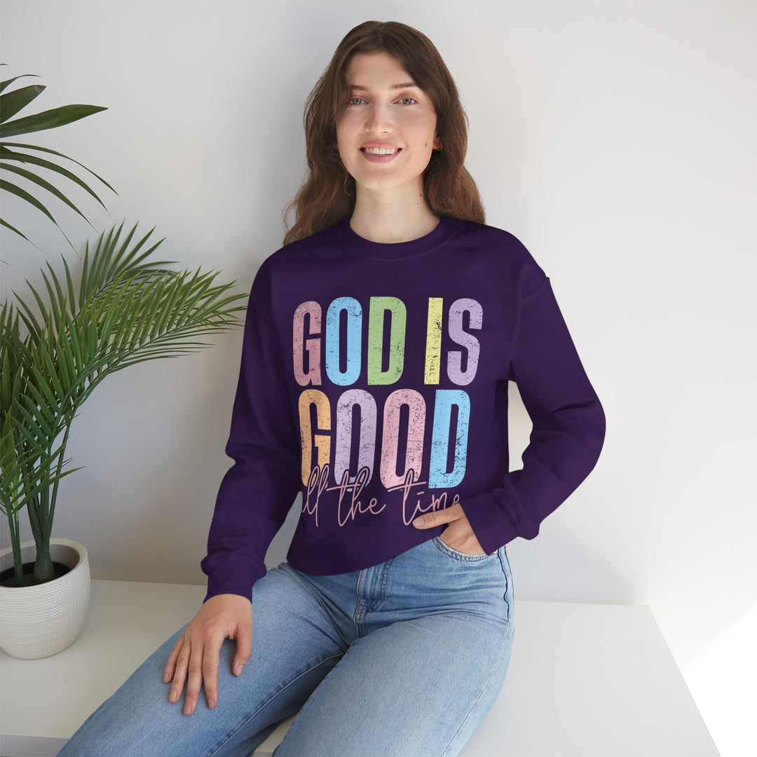 Inspirational God is Good Sweatshirt, Religious Crewneck, Faith-Based Apparel, Comfortable Casual Wear, Church Gift, Positive Vibes