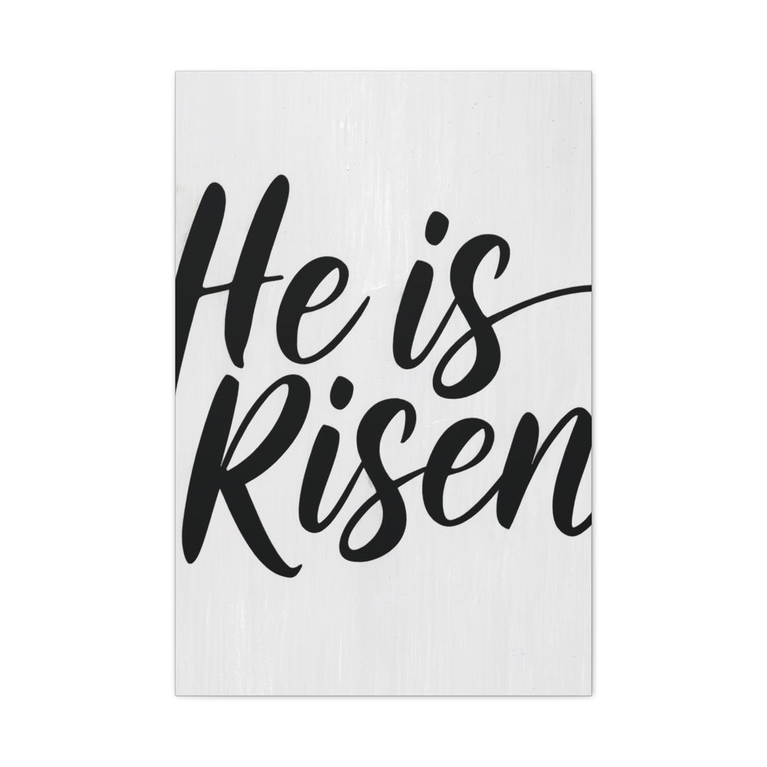 He Is Risen Canvas | Easter Christian Wall Art with Scripture