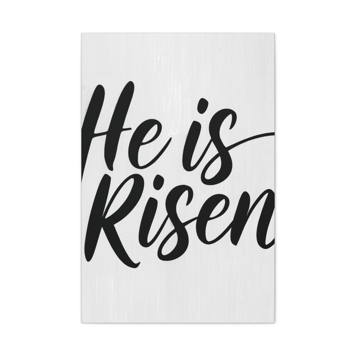 He Is Risen Canvas | Easter Christian Wall Art with Scripture