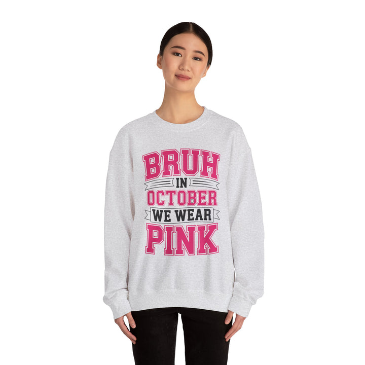 Pink October Awareness Sweatshirt, Cozy Crewneck, Breast Cancer Awareness, Gift for Supporters, Fashion for a Cause