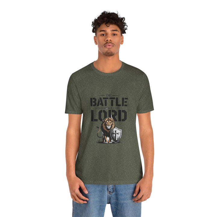 Faith-Inspired Short Sleeve Tee | The Battle Belongs to the Lord | Christian Apparel, Inspirational Shirt, Gift for Believers, [...]