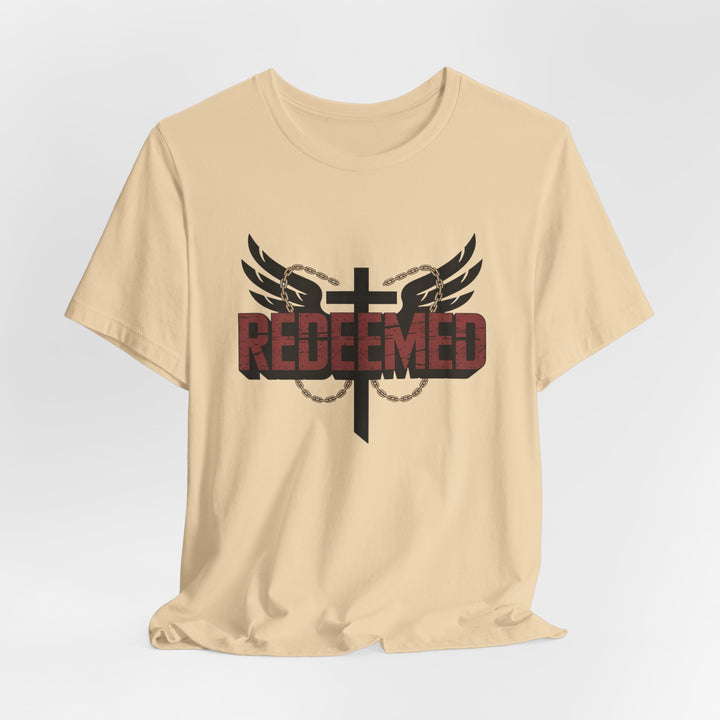 Christian Themed Unisex Short Sleeve Tee, Redeemed Shirt, Faith-Based Apparel, Inspirational T-Shirt, Spiritual Gift, Casual Wear