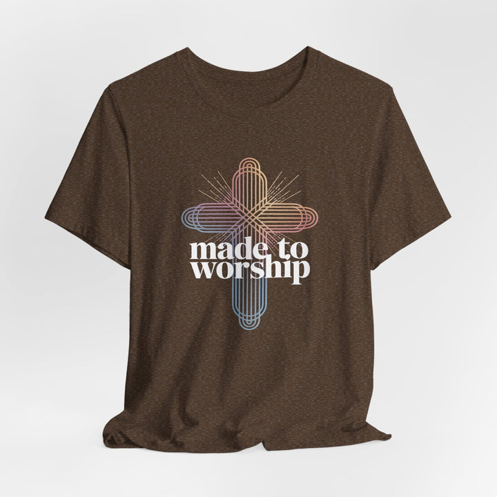 Made to Worship Unisex Tee, Inspirational T-Shirt, Faith Apparel, Christian Gift, Church Wear, Casual Outfit