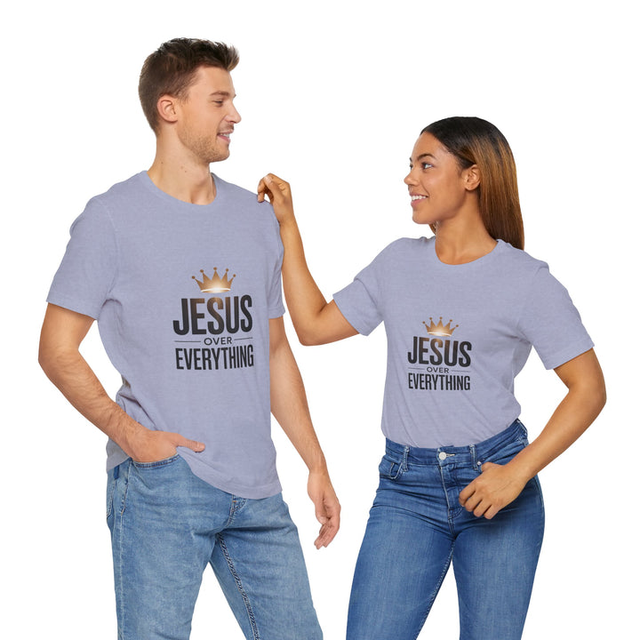 Jesus Over Everything – Christian Crown Graphic T-Shirt