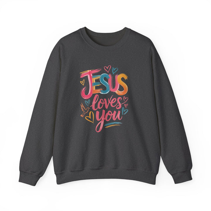 Jesus Loves You Crewneck Sweatshirt - Cozy Unisex Gift, Christian Apparel, Faith-Based Fashion, Inspirational Layering Piece, Ideal [...]