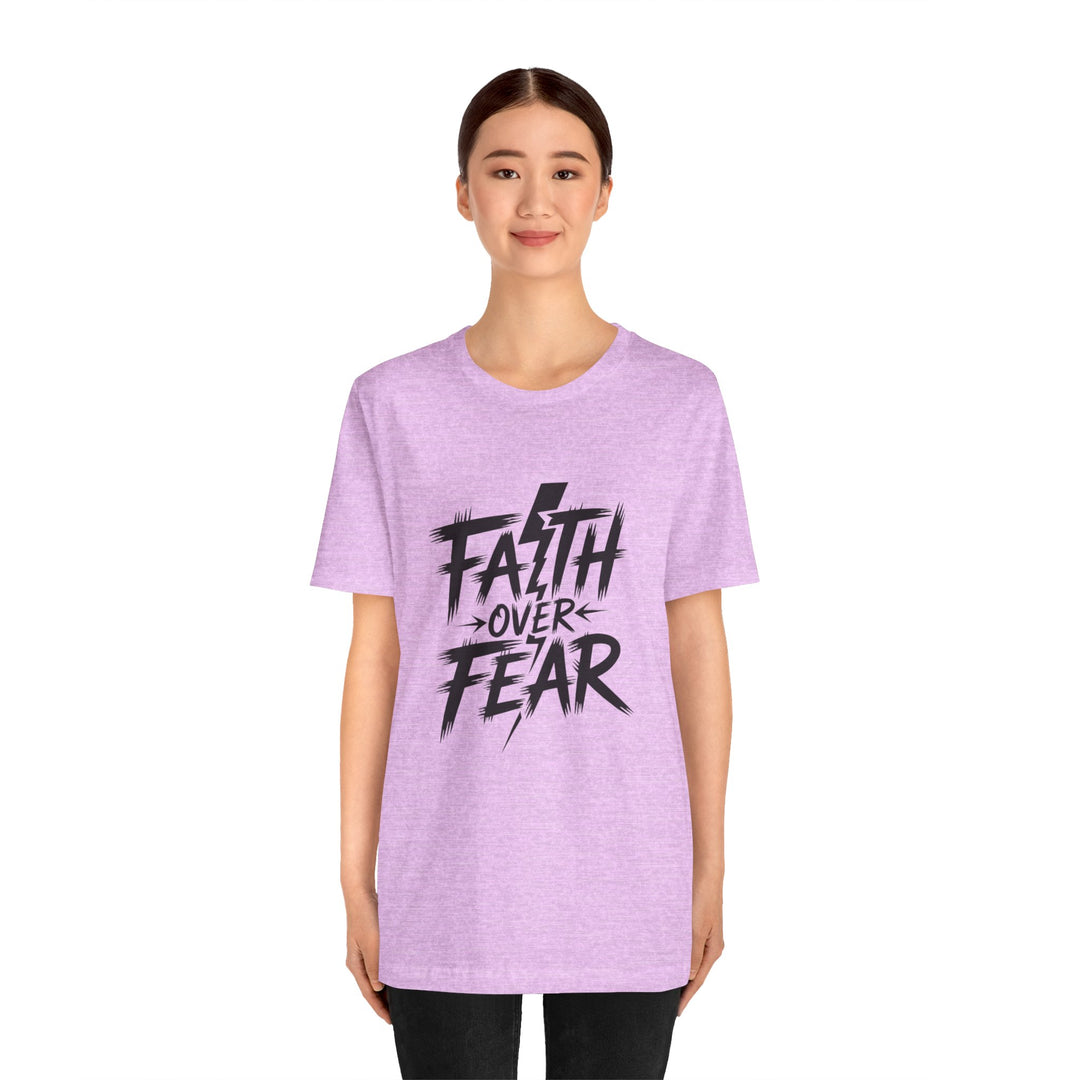 Faith Over Fear – Bold Christian Lightning Shirt