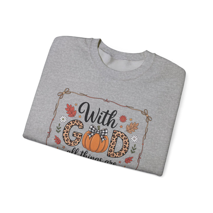 Fall-Inspired Faith Crewneck Sweatshirt - Cozy Gift, Autumn Vibes, Motivational Wear, Everyday Comfort, Religious Apparel