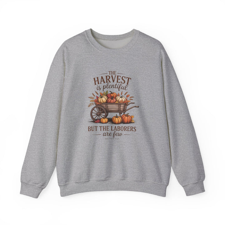 Autumn Harvest Hoodie with Matthew 9:37 Scripture Design