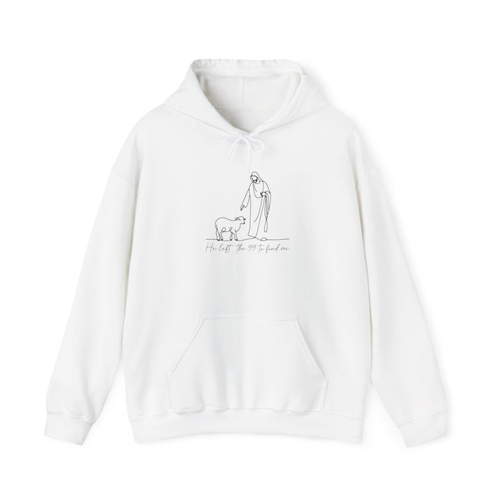 Christian Jesus and Lamb Hoodie Sweatshirt - 'He left the 99 to find me'