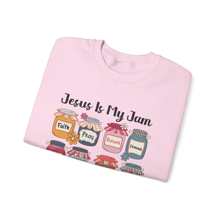 Jesus Is My Jam Sweatshirt, Unisex Crewneck, Comfort Wear, Christian Apparel, Perfect Gift for Faith Celebrations, Everyday Casual