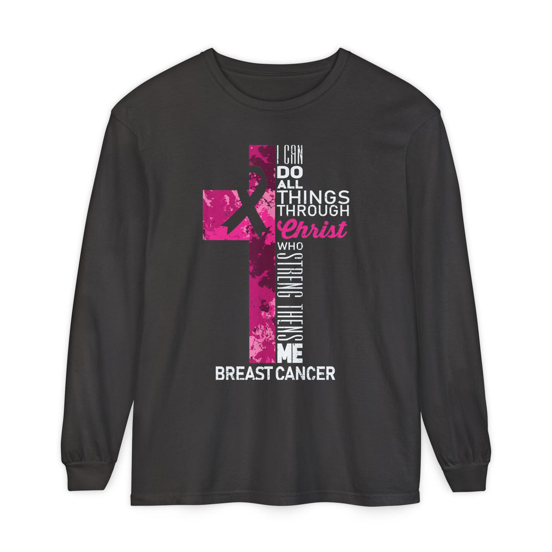 Christian Breast Cancer Awareness Long Sleeve T-Shirt