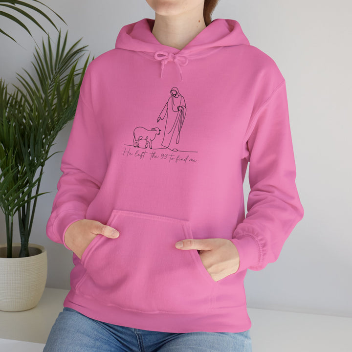 Christian Jesus and Lamb Hoodie Sweatshirt - 'He left the 99 to find me'