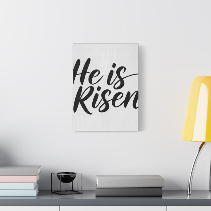 He Is Risen Canvas | Easter Christian Wall Art with Scripture