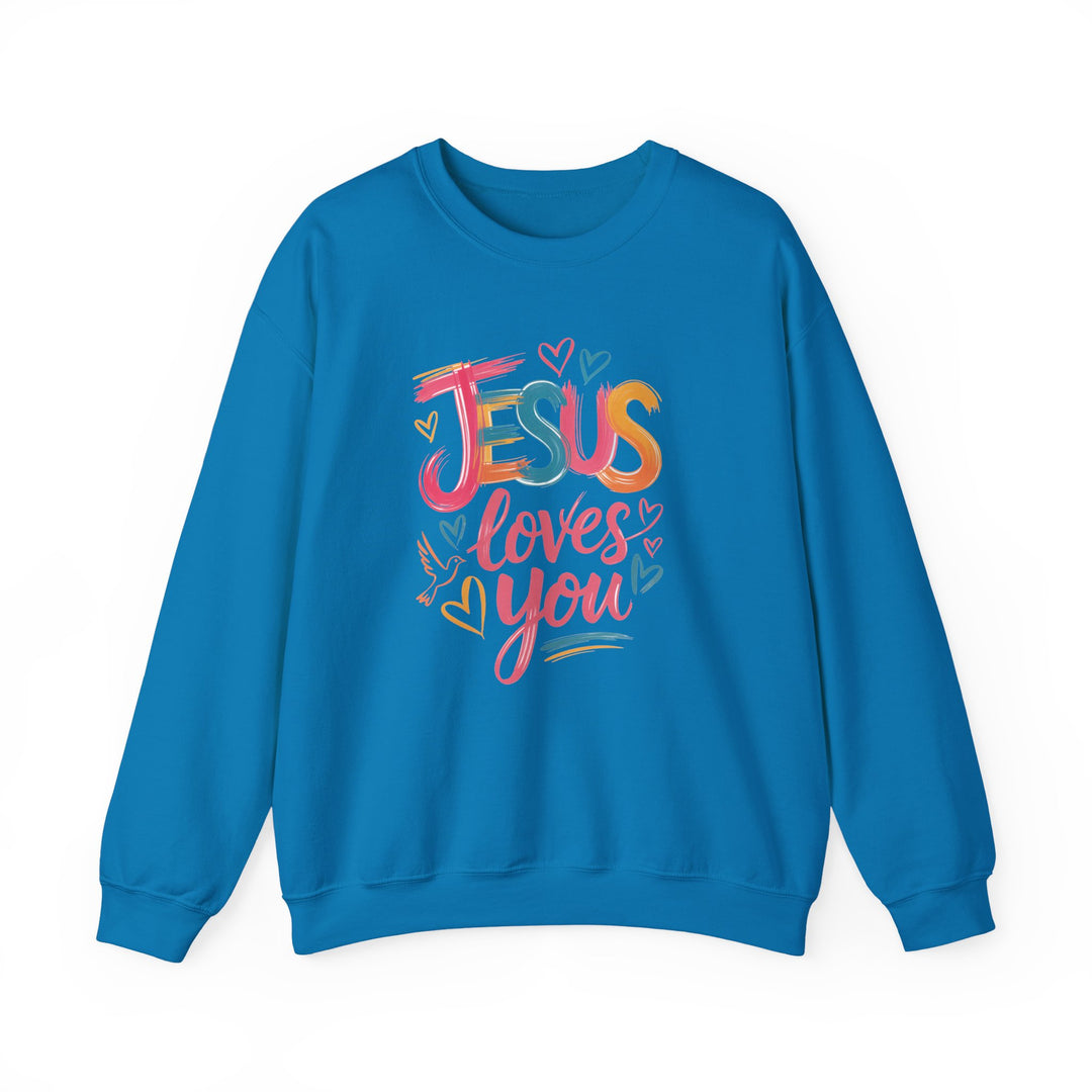 Jesus Loves You Crewneck Sweatshirt - Cozy Unisex Gift, Christian Apparel, Faith-Based Fashion, Inspirational Layering Piece, Ideal [...]