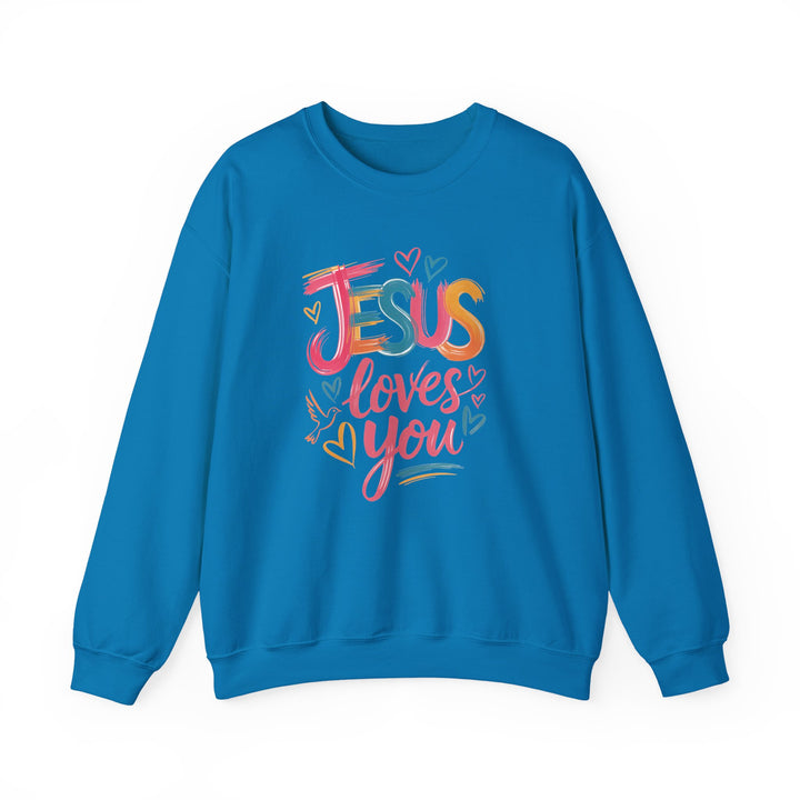 Jesus Loves You Crewneck Sweatshirt - Cozy Unisex Gift, Christian Apparel, Faith-Based Fashion, Inspirational Layering Piece, Ideal [...]