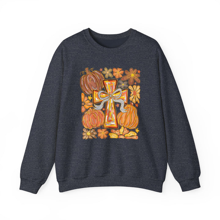 Fall Harvest Crewneck Sweatshirt, Autumn Sweatshirt, Thanksgiving Gift, Unisex Fall Apparel, Cozy Pumpkin Sweatshirt